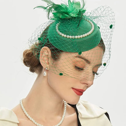 Chapeau Bibi Dentelle - Vert - | La boutique du chapeau