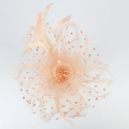 Chapeau Bibi dentelle et fleurs - Orange - | La boutique du chapeau