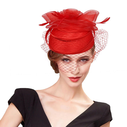 Chapeau Bibi Gala - Rouge - M (56 - 58cm) | La boutique du chapeau