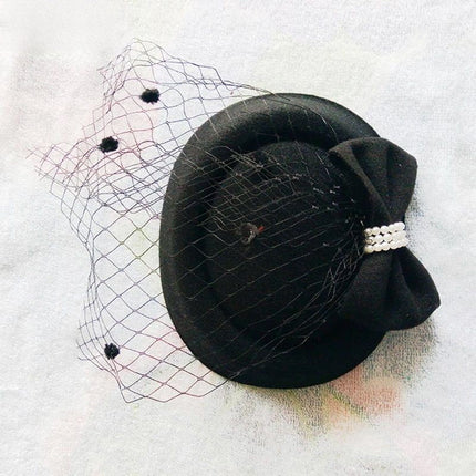 Chapeau Bibi mariage - Noir - | La boutique du chapeau