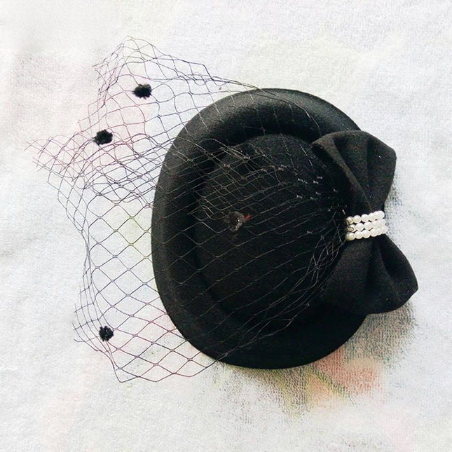 Chapeau Bibi mariage - Noir - | La boutique du chapeau