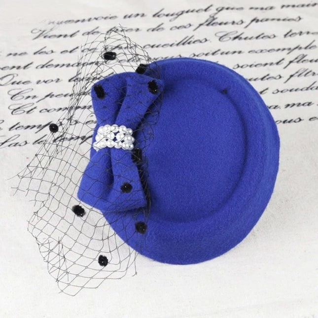 Chapeau Bibi mariage - Bleu - | La boutique du chapeau