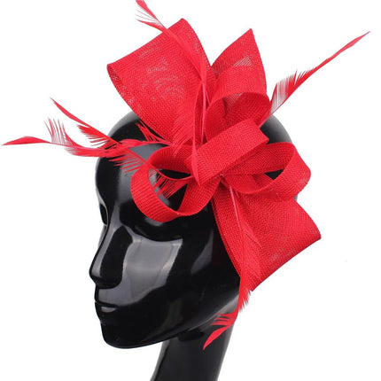 Chapeau Bibi Plumes - Rouge - | La boutique du chapeau