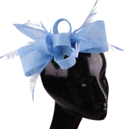 Chapeau Bibi Plumes - Bleu ciel - | La boutique du chapeau