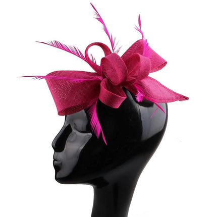 Chapeau Bibi Plumes - Rose/rouge - | La boutique du chapeau