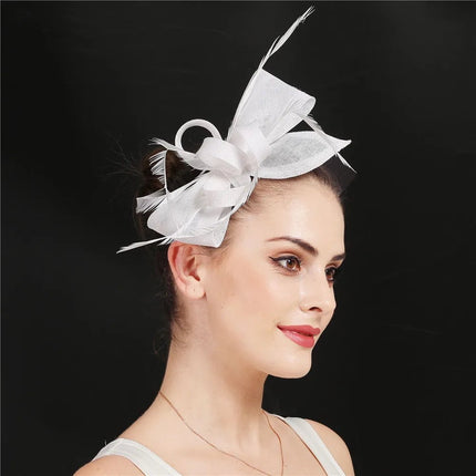 Chapeau Bibi Plumes - Blanc - | La boutique du chapeau