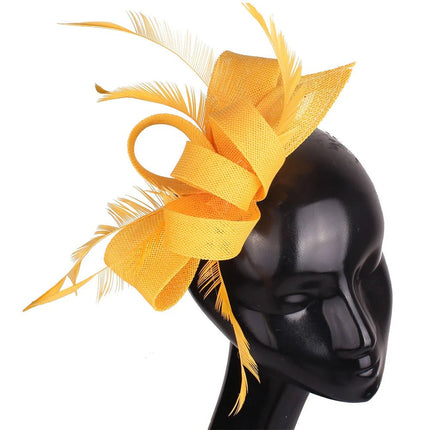 Chapeau Bibi Plumes - Jaune - | La boutique du chapeau