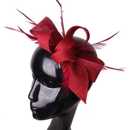 Chapeau Bibi Plumes - Bordeau - | La boutique du chapeau