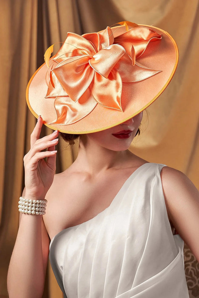 Chapeau Bibi Soie - Orange - | La boutique du chapeau