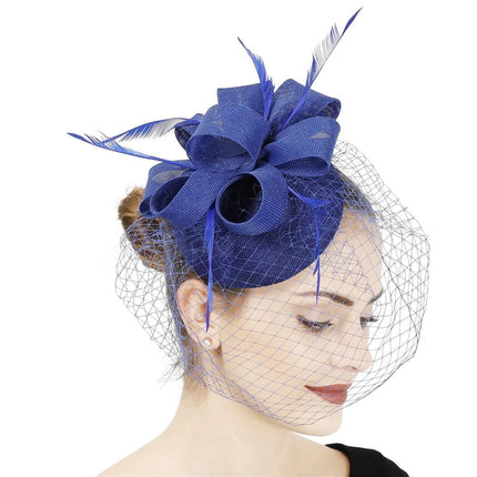 Chapeau Bibi Soirée - Bleu - | La boutique du chapeau