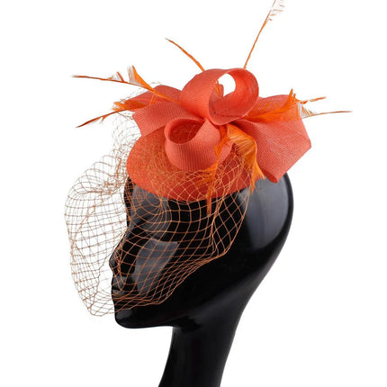 Chapeau Bibi Soirée - Orange - | La boutique du chapeau