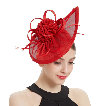 Chapeau Bibi Soirée - Rouge - | La boutique du chapeau