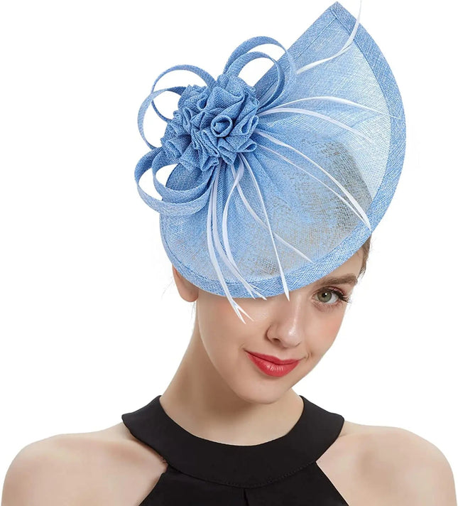 Chapeau Bibi Soirée - Bleu ciel - | La boutique du chapeau
