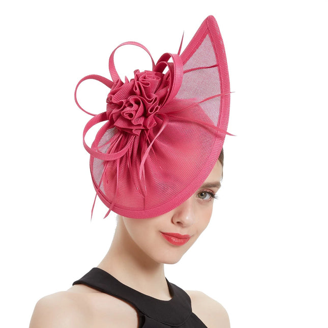 Chapeau Bibi Soirée - Rose/rouge - | La boutique du chapeau