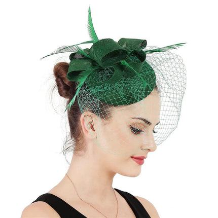 Chapeau Bibi Soirée - Vert - | La boutique du chapeau