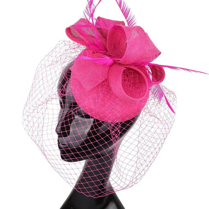 Chapeau Bibi Soirée - Rose/rouge - | La boutique du chapeau