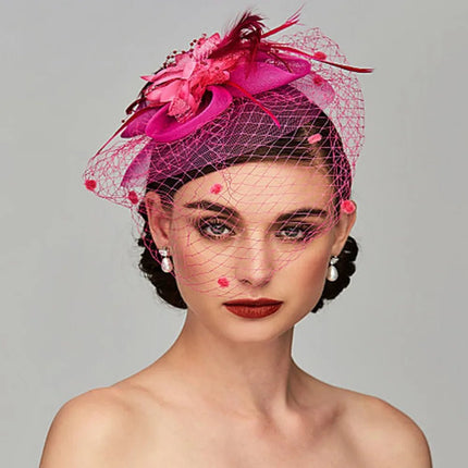 Chapeau Bibi Vintage - Rose/rouge - | La boutique du chapeau