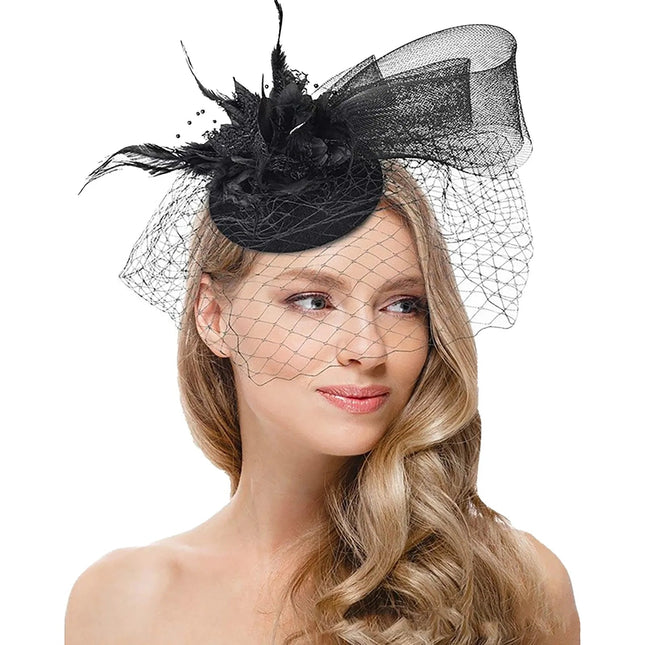 Chapeau Bibi Voilette - Noir - Taille unique | La boutique du chapeau
