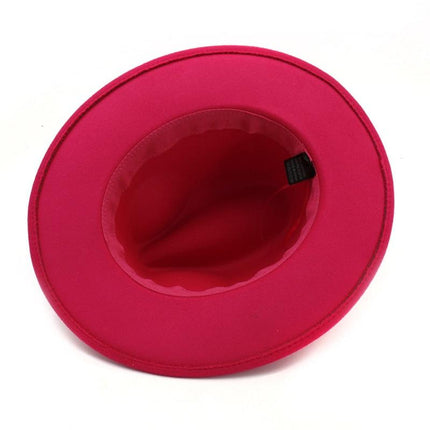 Chapeau bord plat panama de mode femmes - Rose - M (56 - 58cm) | La boutique du chapeau
