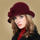 Chapeau cloche avec nœud - Bordeau - M (56 - 58cm) | La boutique du chapeau