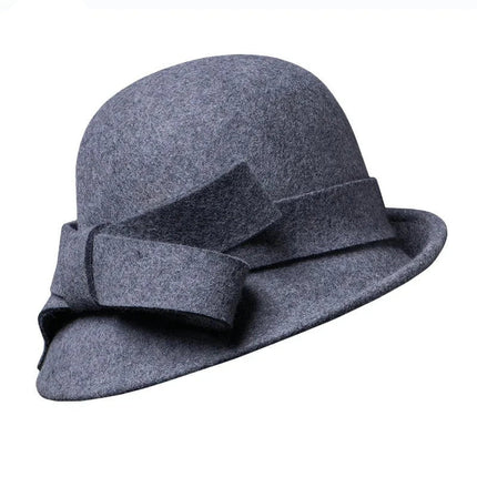 Chapeau cloche avec nœud - Bordeau - M (56 - 58cm) | La boutique du chapeau