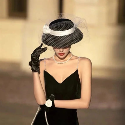 Chapeau cloche avec ruban en satin - Noir 1 - M (56 - 58cm) | La boutique du chapeau