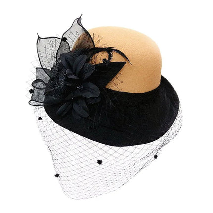 Chapeau cloche avec voilette - Bordeau - M (56 - 58cm) | La boutique du chapeau