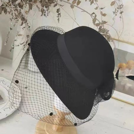 Chapeau cloche d'hiver en feutre - Noir - M (56 - 58cm) | La boutique du chapeau