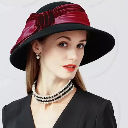 Chapeau cloche élégant pour femme - Bordeau - M (56 - 58cm) | La boutique du chapeau
