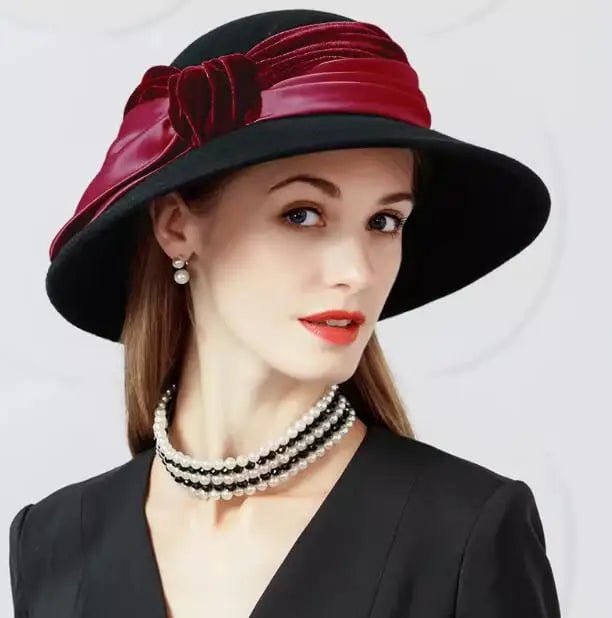 Chapeau cloche élégant pour femme - Bordeau - M (56 - 58cm) | La boutique du chapeau