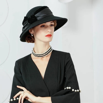 Chapeau cloche élégant pour femme - Bordeau - M (56 - 58cm) | La boutique du chapeau