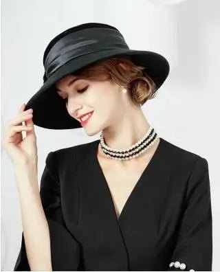 Chapeau cloche élégant pour femme - Noir - M (56 - 58cm) | La boutique du chapeau