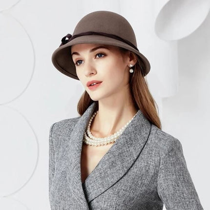 Chapeau cloche en feutre - Noir - M (56 - 58cm) | La boutique du chapeau