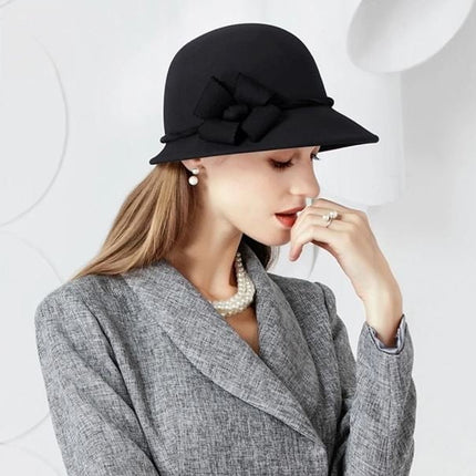 Chapeau cloche en feutre - Noir - M (56 - 58cm) | La boutique du chapeau