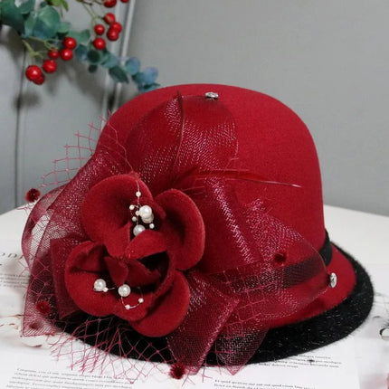 Chapeau cloche en feutre bicolore - Café - M (56 - 58cm) | La boutique du chapeau