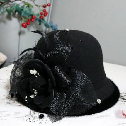 Chapeau cloche en feutre bicolore - Café - M (56 - 58cm) | La boutique du chapeau
