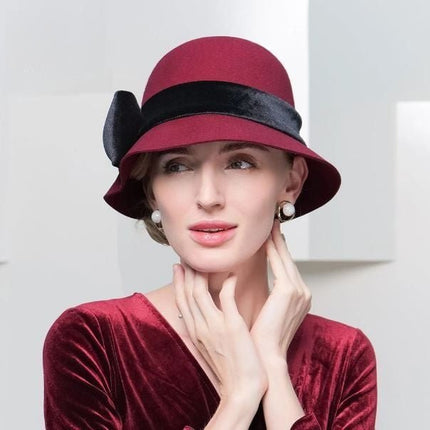 Chapeau cloche en feutre léger - Rouge - M (56 - 58cm) | La boutique du chapeau