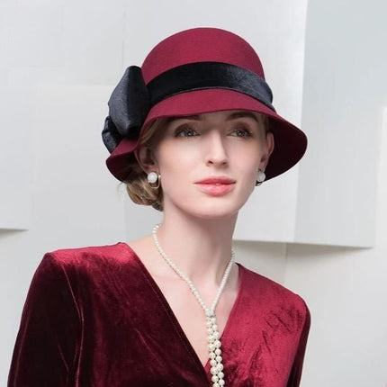 Chapeau cloche en feutre léger - Rouge - M (56 - 58cm) | La boutique du chapeau