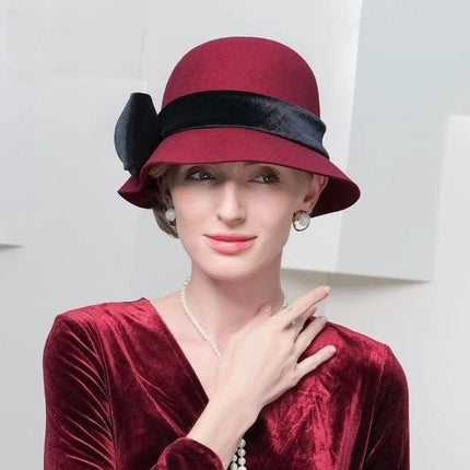 Chapeau cloche en feutre léger - Rouge - M (56 - 58cm) | La boutique du chapeau