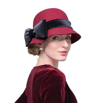 Chapeau cloche en feutre léger - Rouge - M (56 - 58cm) | La boutique du chapeau