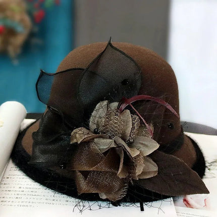 Chapeau cloche en laine - Café - M (56 - 58cm) | La boutique du chapeau