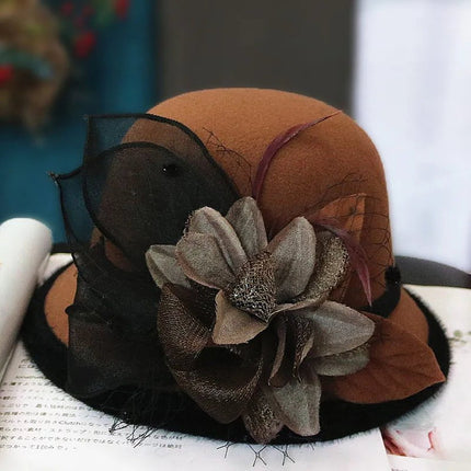 Chapeau cloche en laine - Marron - M (56 - 58cm) | La boutique du chapeau