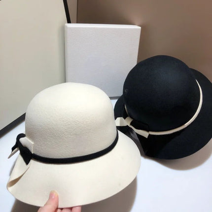 Chapeau cloche en laine australienne - Blanc - M (56 - 58cm) | La boutique du chapeau