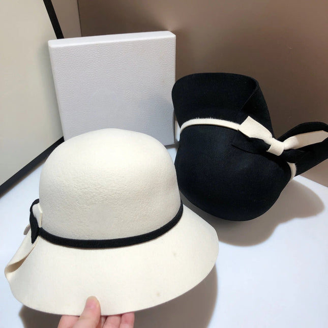 Chapeau cloche en laine australienne - Blanc - M (56 - 58cm) | La boutique du chapeau