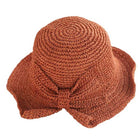 Chapeau cloche en paille - Orange - M (56 - 58cm) | La boutique du chapeau