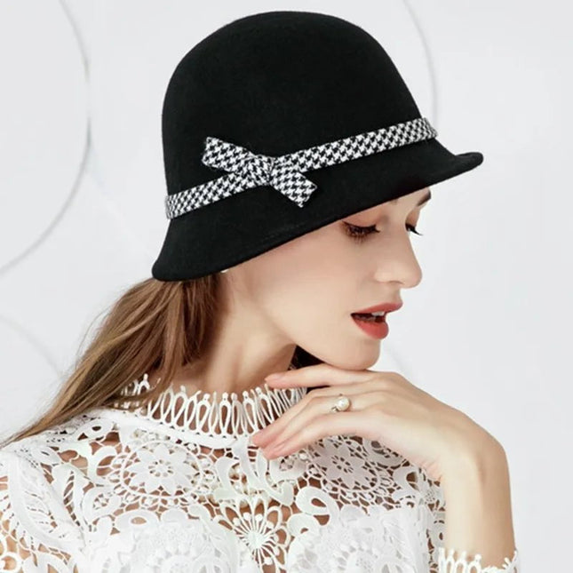 Chapeau cloche fedora - Noir - M (56 - 58cm) | La boutique du chapeau