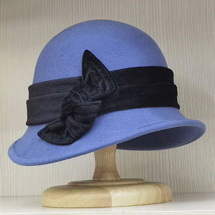 Chapeau cloche femme année 20 - Bleu - M (56 - 58cm) | La boutique du chapeau