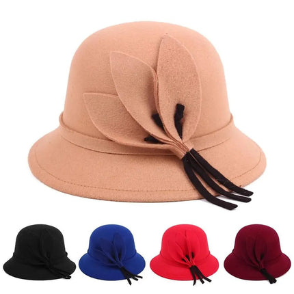 Chapeau cloche laine femme - Rose - M (56 - 58cm) | La boutique du chapeau