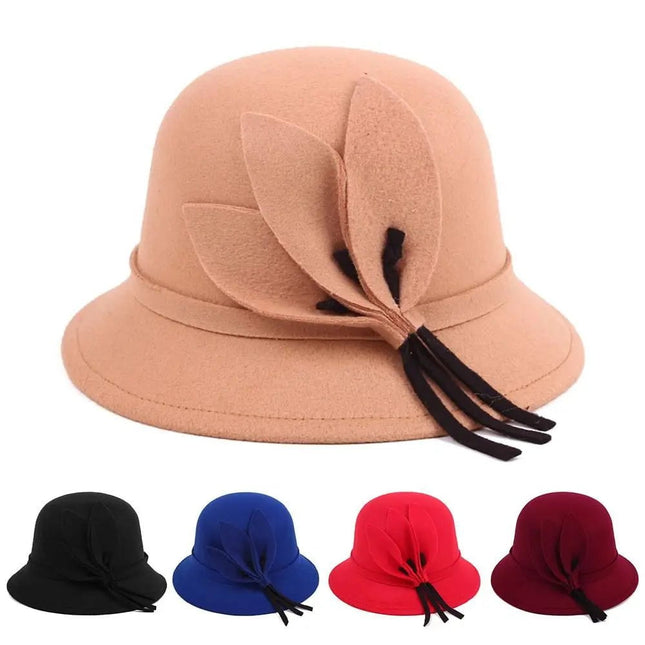 Chapeau cloche laine femme - Rose - M (56 - 58cm) | La boutique du chapeau