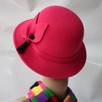 Chapeau cloche laine femme - Rose - M (56 - 58cm) | La boutique du chapeau